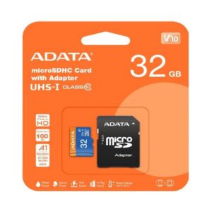 Carte Mémoire Micro SD ADATA 32 GB Classe 10 Avec adaptateur
