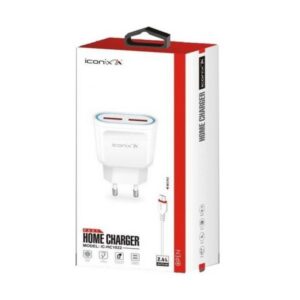 Chargeur ICONIX IC-HC1022 2.4A avec 2 Ports USB & Cable USB vers Micro USB