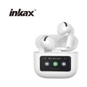 Écouteur Sans Fil INKAX TWS-38 Bluetooth avec écran numérique tactile - Blanc
