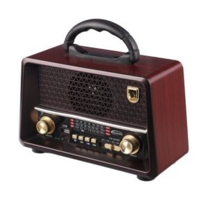 Radio et Haut-parleur Sans fil YUEGAN YG-227BT - Rouge Bois