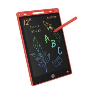 Tablette d'écriture numérique LCD 12" pour enfants - Rouge