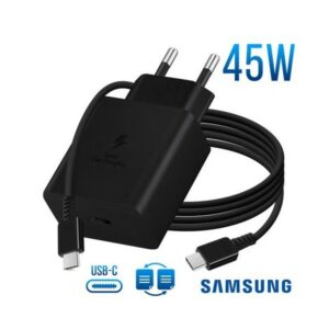 Chargeur Super Fast Charge SAMSUNG 45W avec Cable Type-C vers Type-C - Original