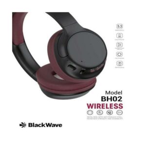 Casque Sans Fil BLACKWAVE BH02 Bluetooth & Carte Mémoire - Noir